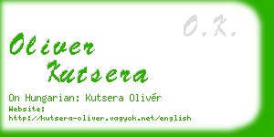 oliver kutsera business card