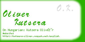 oliver kutsera business card